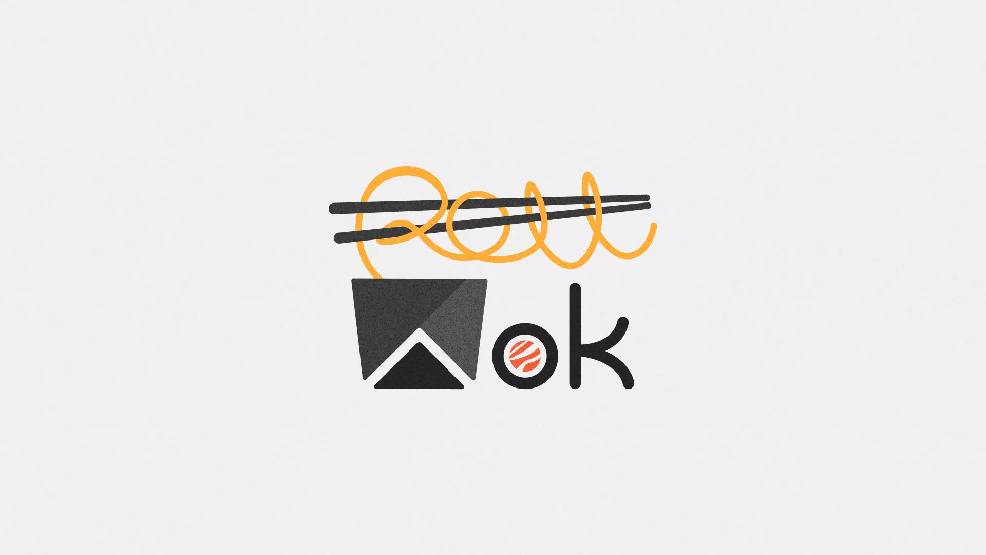 Разработка логотипа суши-бара «Roll Wok Club» в Вяземском